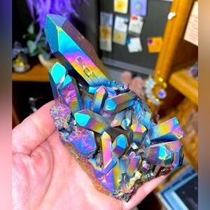 New Beautiful Aura coated crystal quartz cluster